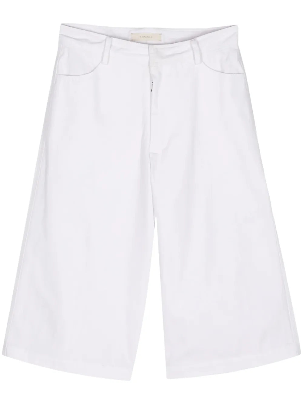 Wide-Leg Canvas Shorts