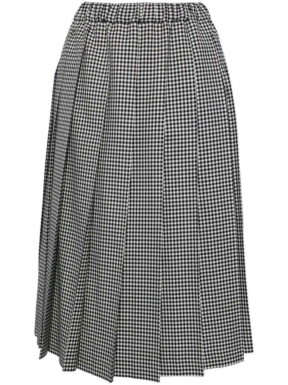 Checked Pleated Skirt
