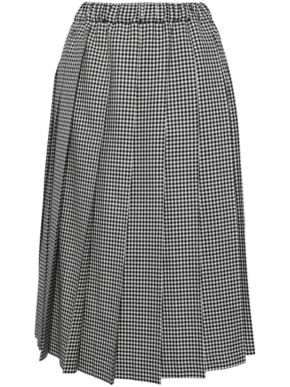 Checked Pleated Skirt