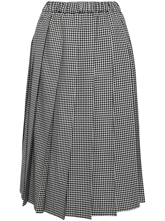Checked Pleated Skirt