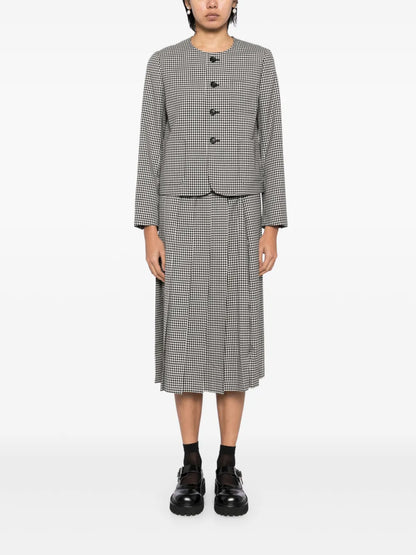Checked Pleated Skirt
