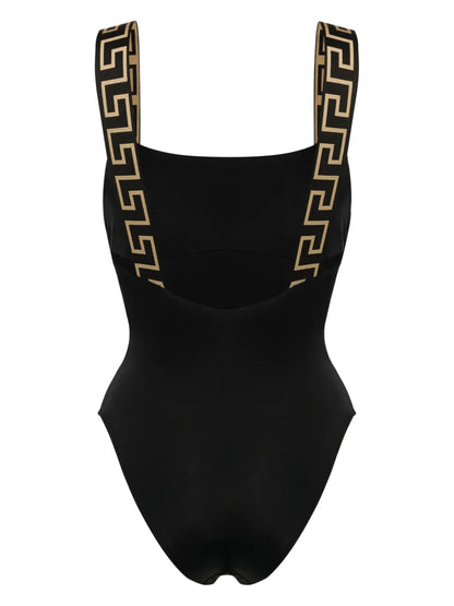 Greca Border One-Piece Swimsuit