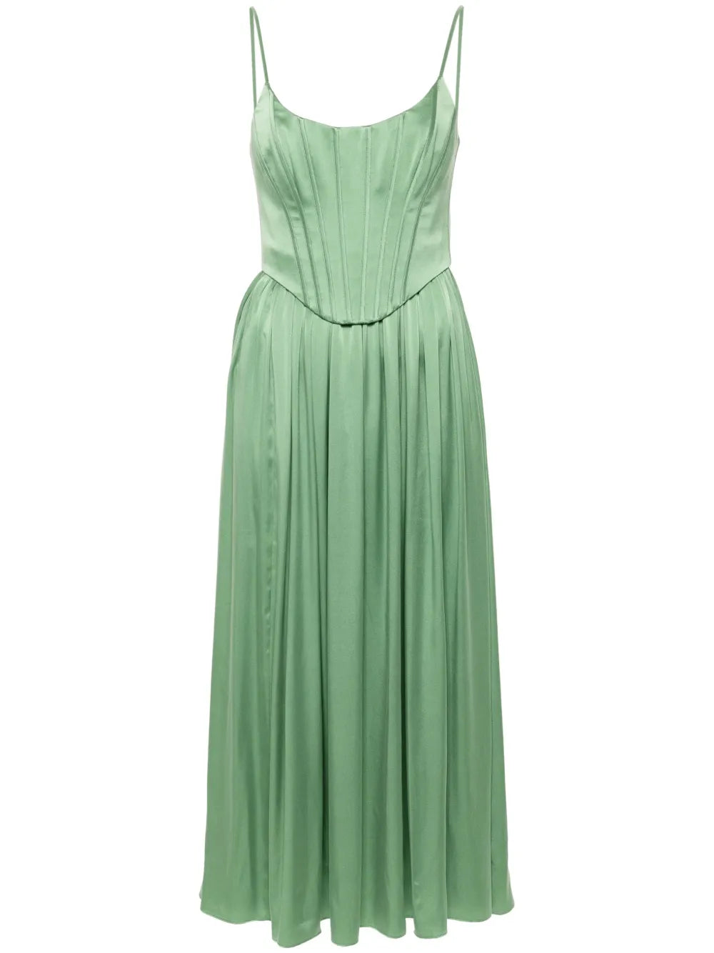 Silk Corset Midi Dress