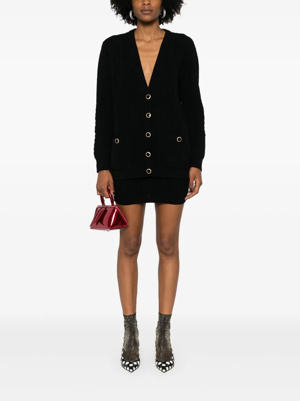 Cable-Knit Wool Cardigan