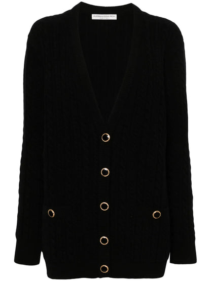 Cable-Knit Wool Cardigan