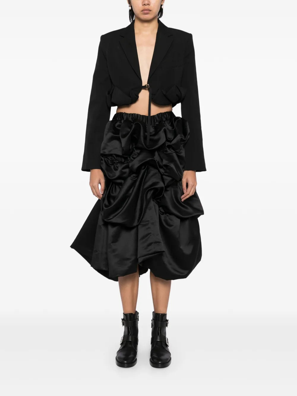 Ruched Midi Skirt