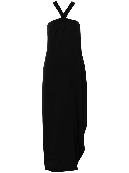 Knot-Detail Halterneck Dress