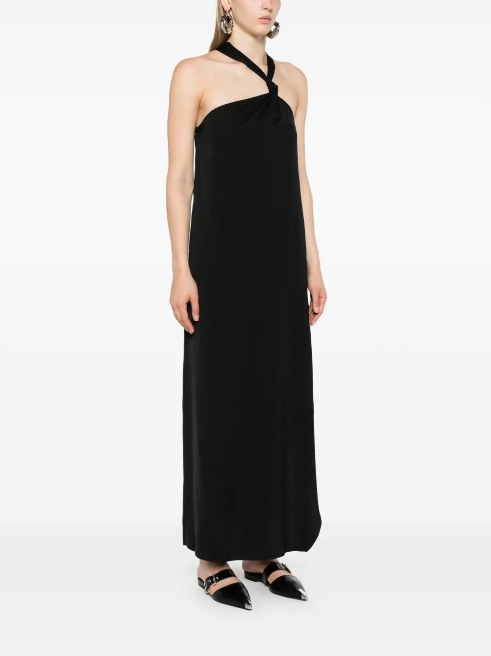 Knot-Detail Halterneck Dress