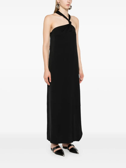 Knot-Detail Halterneck Dress