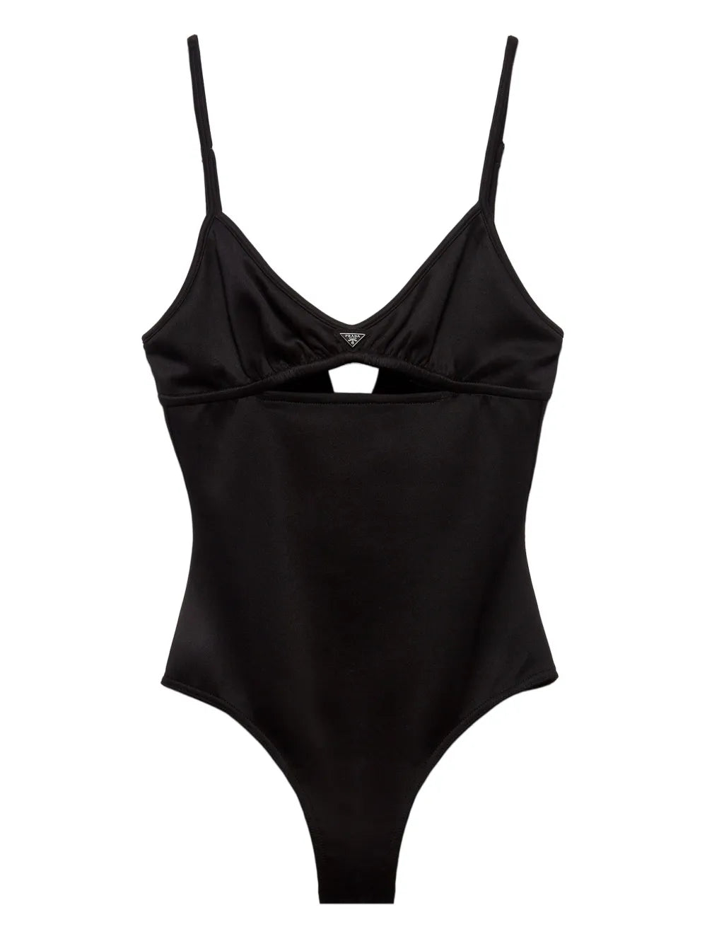 Triangle-Logo Cut-Out Swimsuit