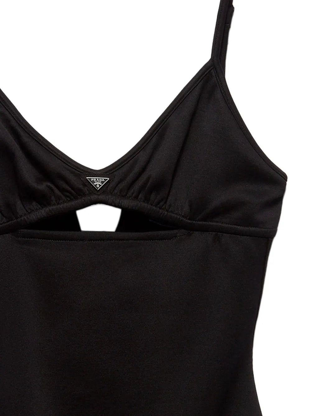 Triangle-Logo Cut-Out Swimsuit