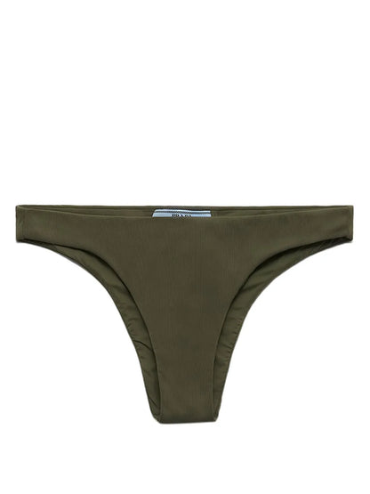 High-Cut Fine-Ribbed Bikini Bottoms