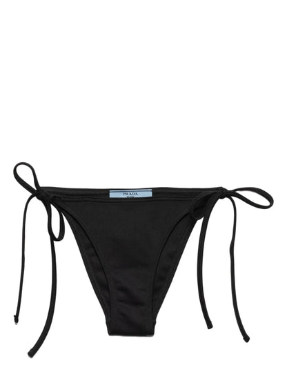 Triangle-Logo Side-Tie Bikini Bottoms
