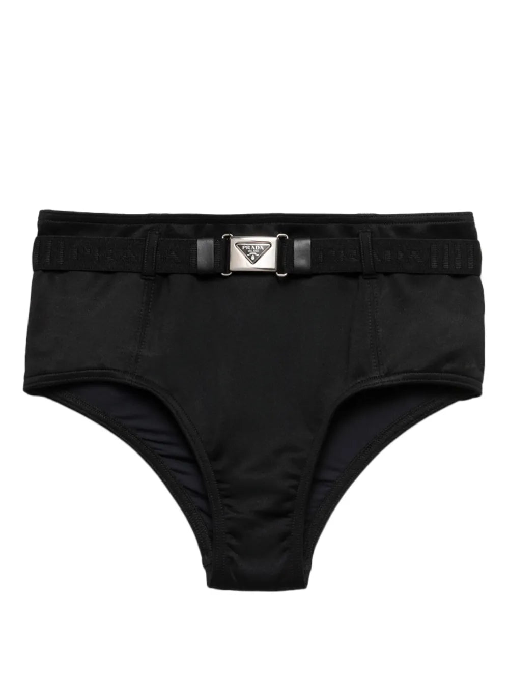 Triangle-Logo Belted Bikini Bottoms