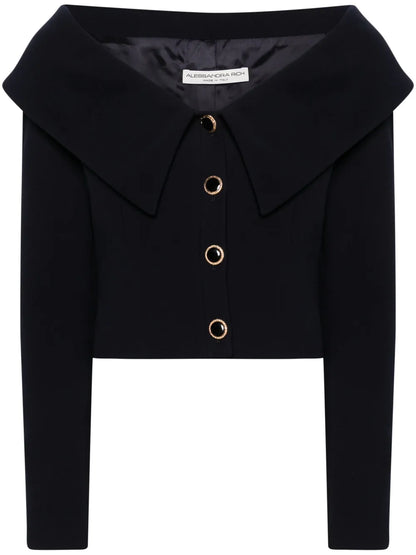 Off-Shoulder Wool Blazer