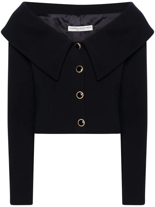 Off-Shoulder Wool Blazer