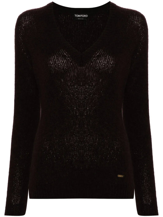 V-Neck Long-Sleeve Jumper