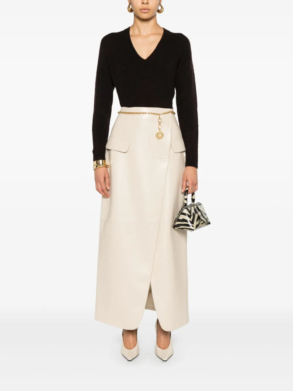 V-Neck Long-Sleeve Jumper