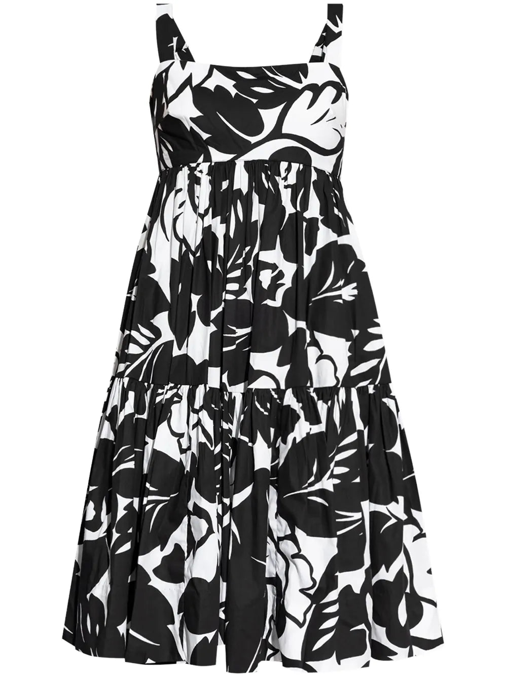 Floral-Print Square-Neck Dress