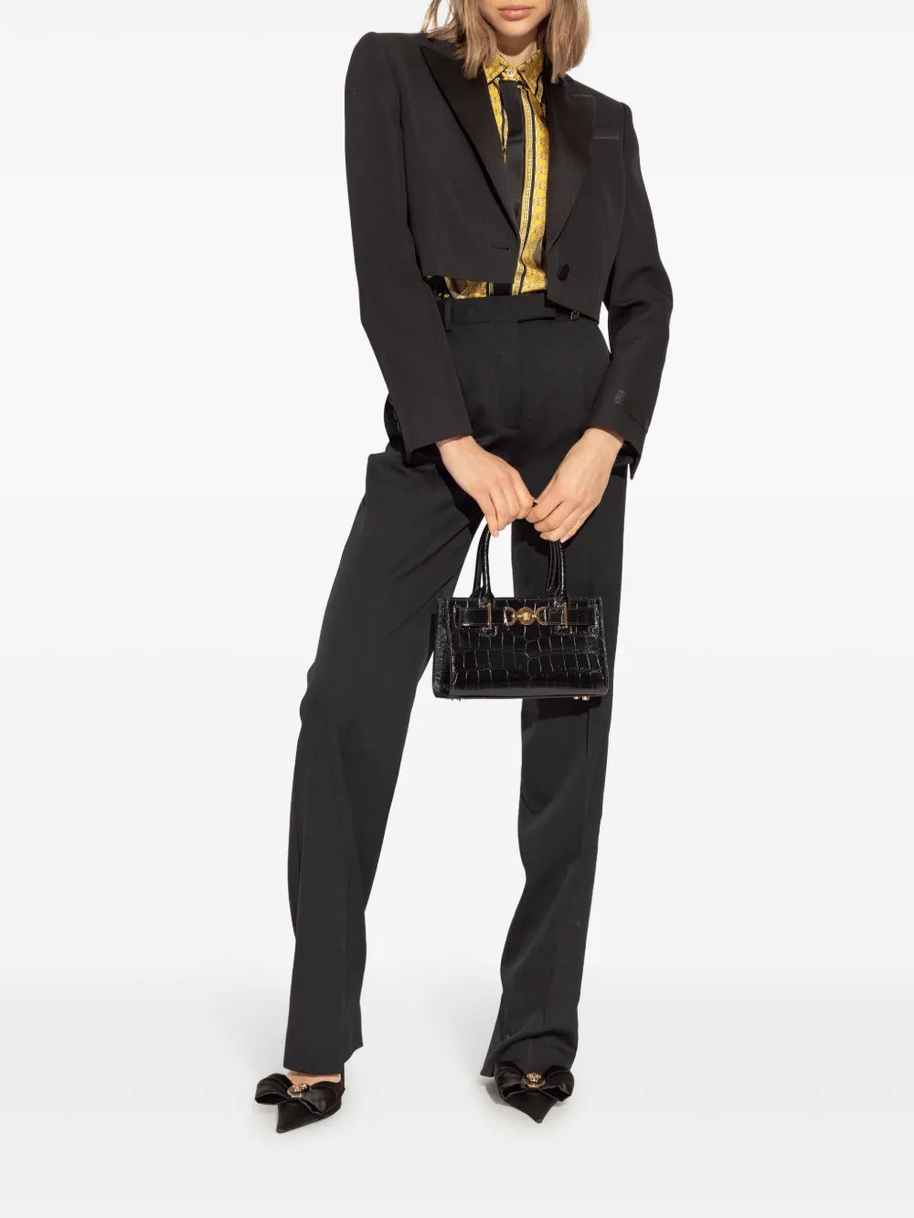 Medusa Head-Detail Straight Trousers