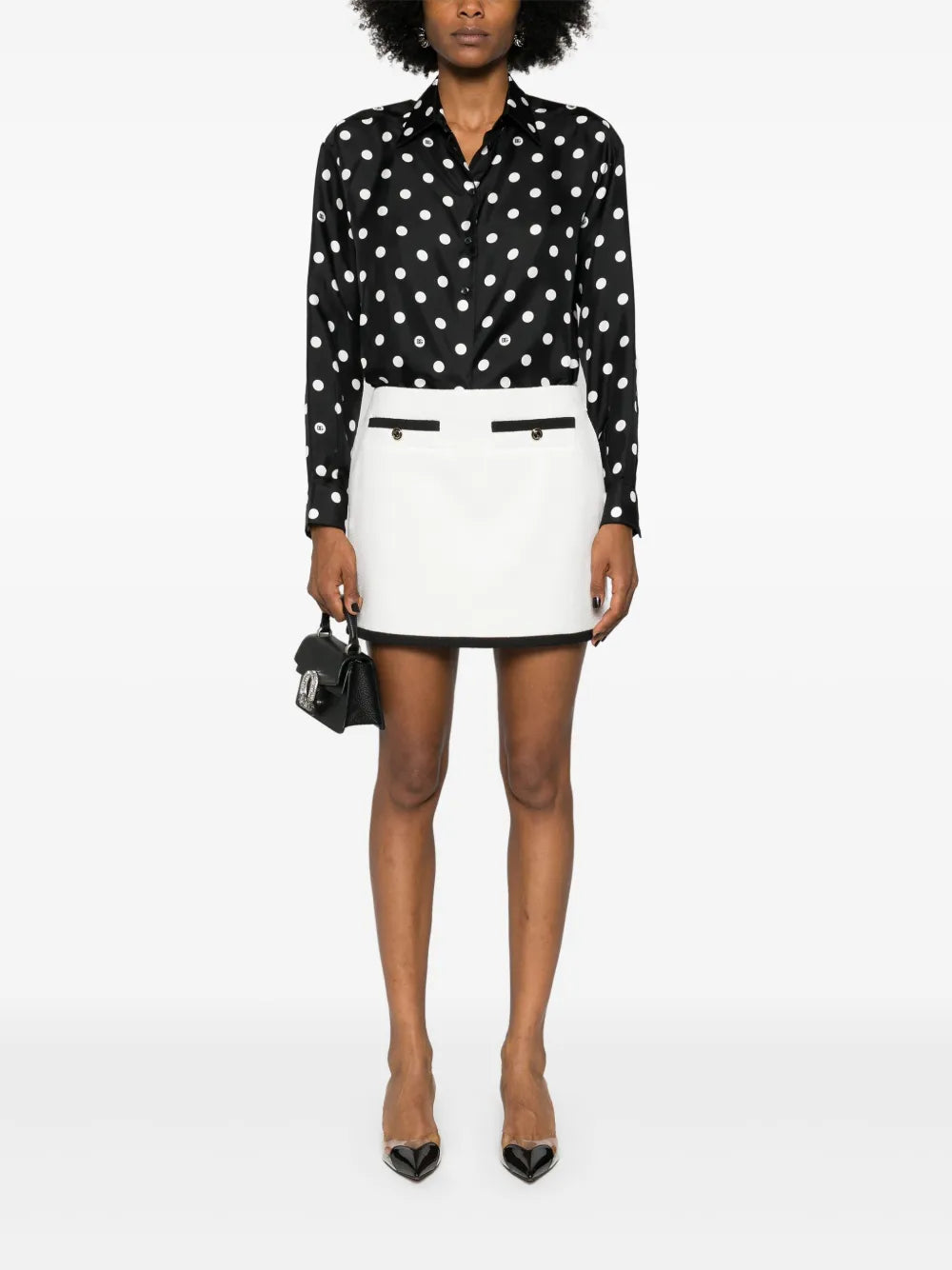 Polka-Dot Silk Shirt