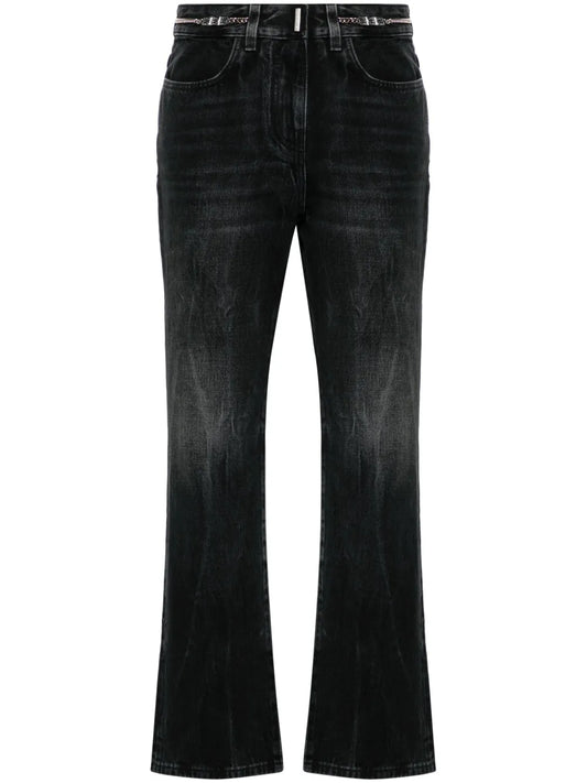 Logo-Plaque Bootcut Jeans