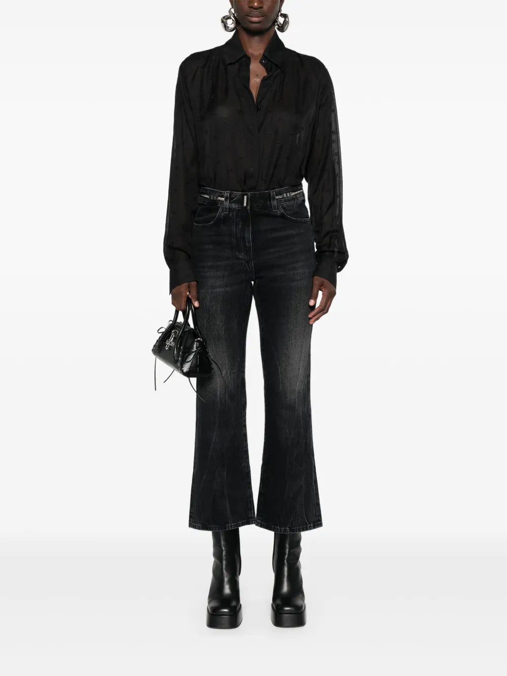 Logo-Plaque Bootcut Jeans