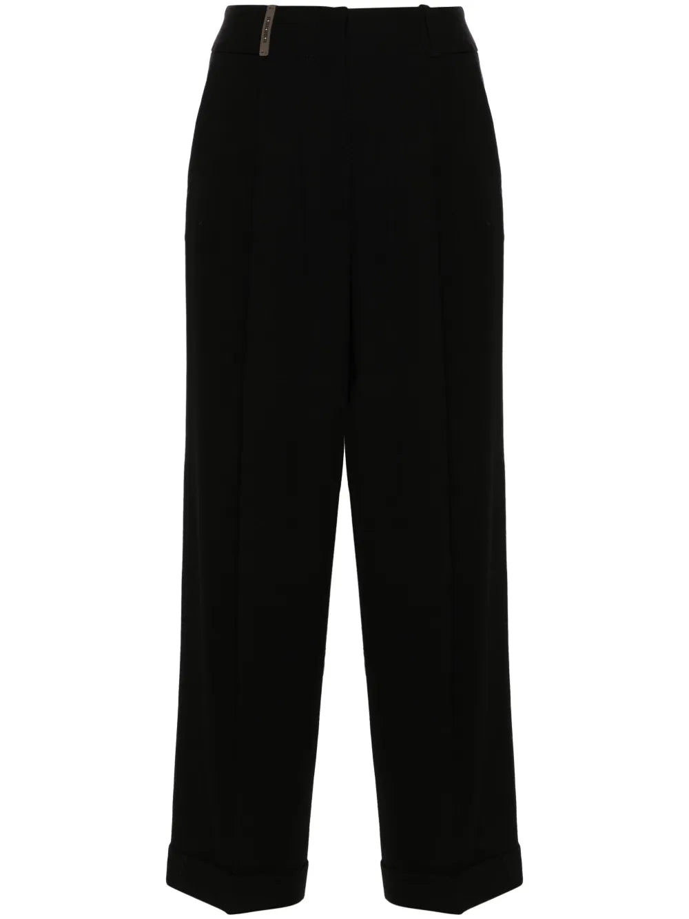 Pleated Straight-Leg Trousers