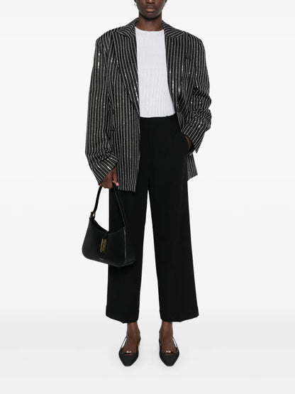 Pleated Straight-Leg Trousers