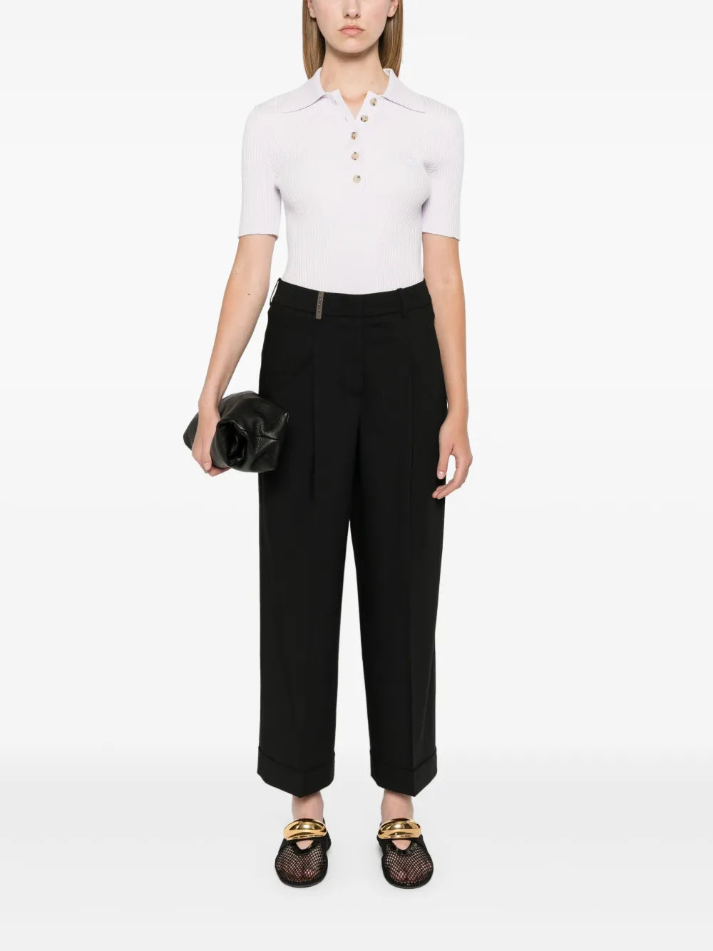 Pressed-Crease Tailored Trousers