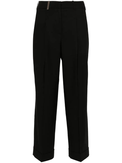 Pressed-Crease Tailored Trousers