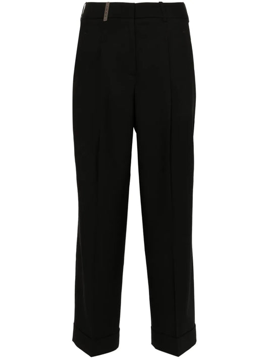Pressed-Crease Tailored Trousers