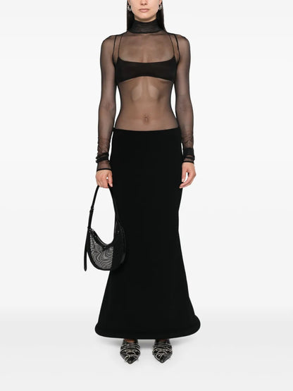 3D Knitted Maxi Skirt