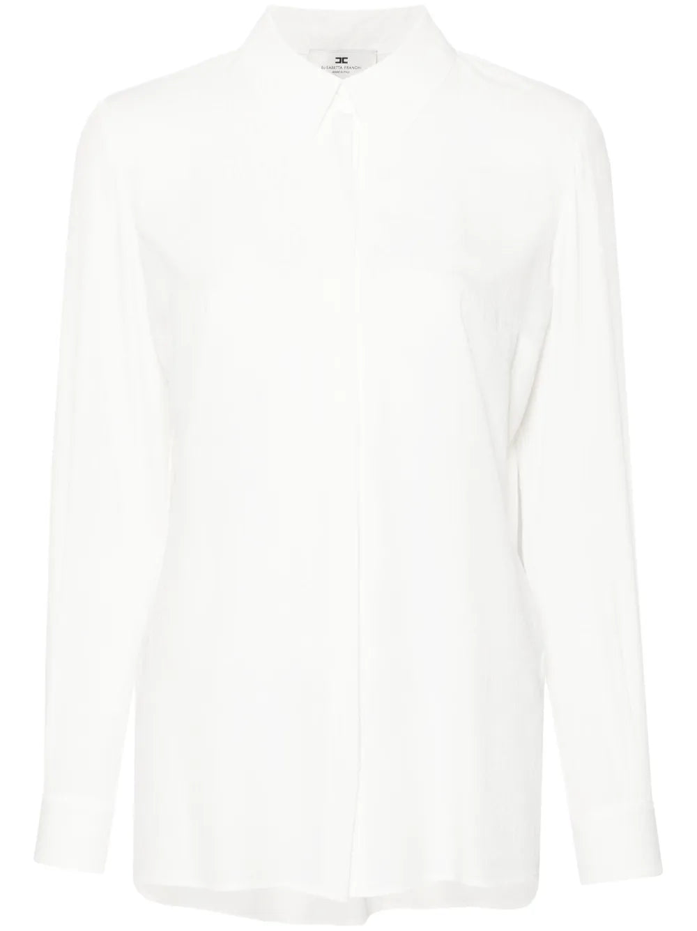 Logo-Jacquard Georgette Blouse