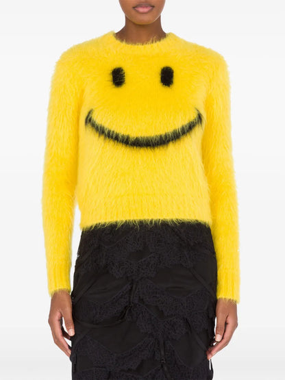 Intarsia-Knit Smile Jumper