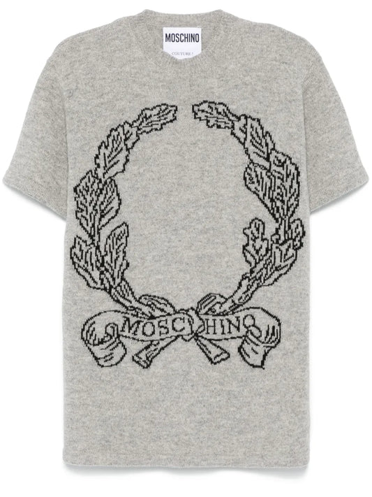 Logo-Intarsia Knitted Top