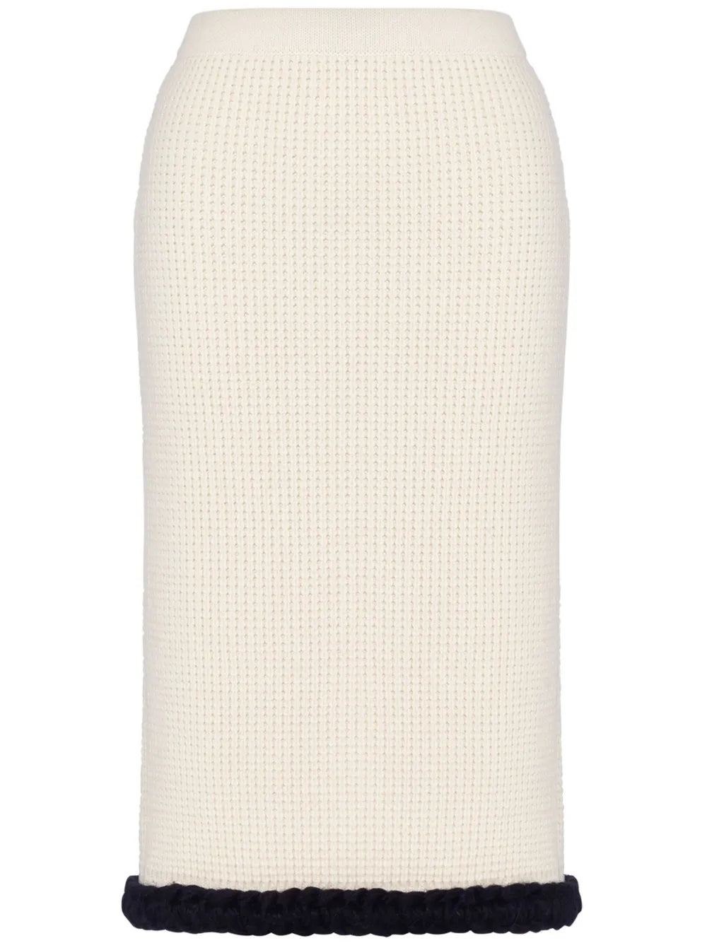 Waffle Knit Virgin Wool Skirt