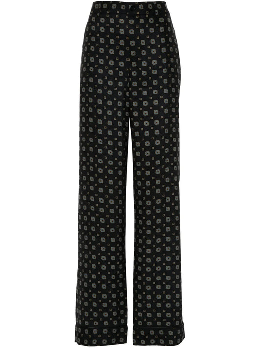 Graphic-Print Trousers