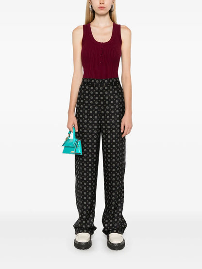 Graphic-Print Trousers
