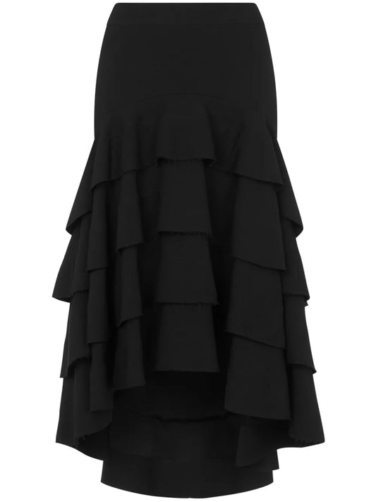 Tiered Asymmetric Skirt