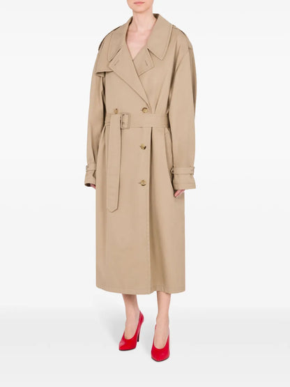 Notched-Lapel Trench Coat