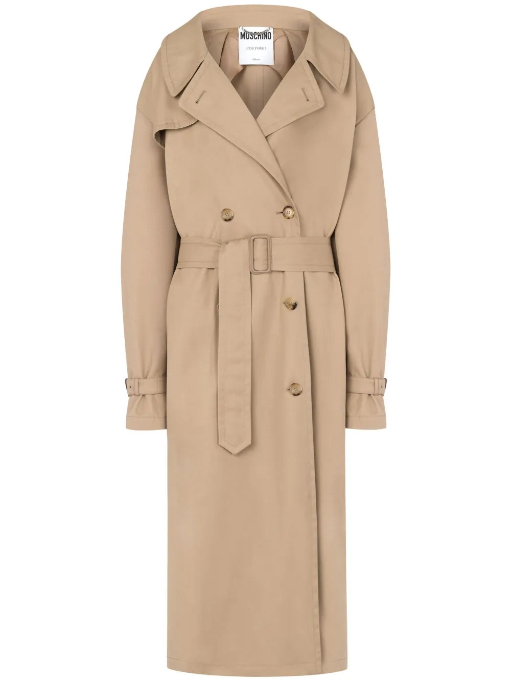 Notched-Lapel Trench Coat