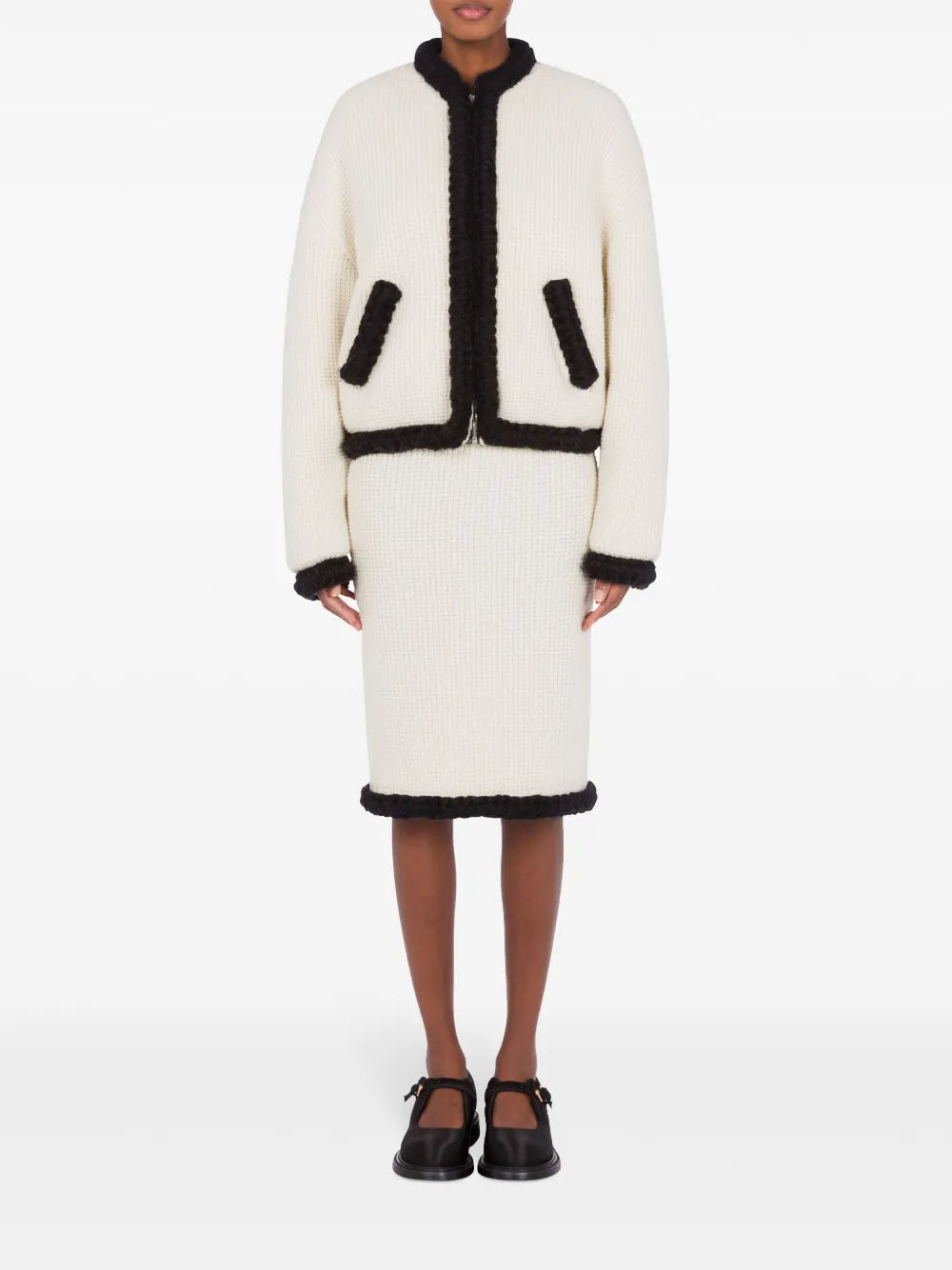 Waffle Knit Virgin Wool Blazer