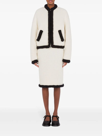Waffle Knit Virgin Wool Blazer