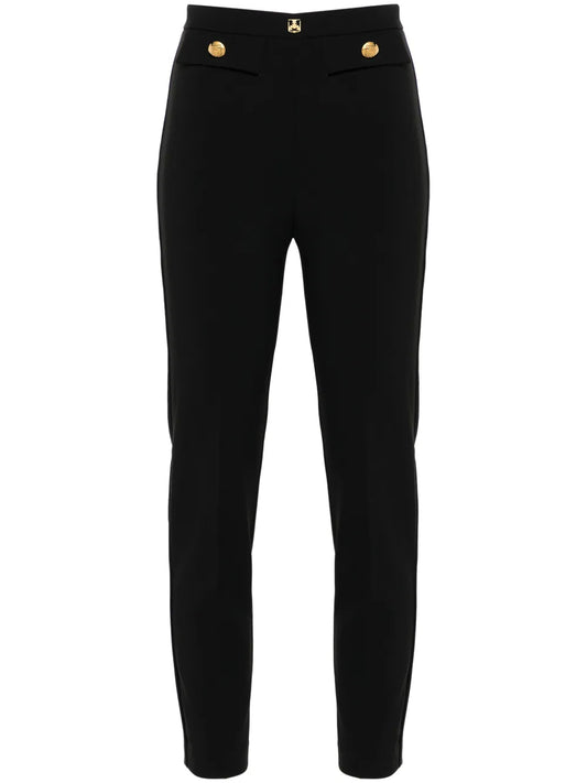 Logo-Rivet Straight-Leg Trousers