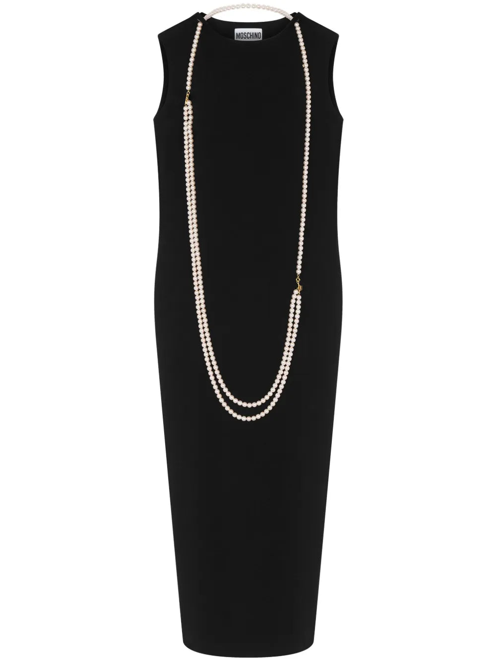 Pearl-Embellished Midi Dress