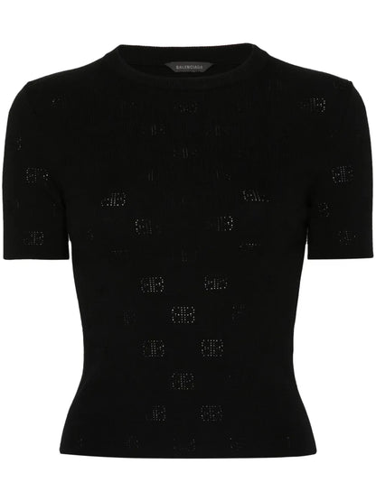 Bb Pointelle-Knit T-Shirt
