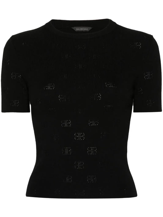 Bb Pointelle-Knit T-Shirt