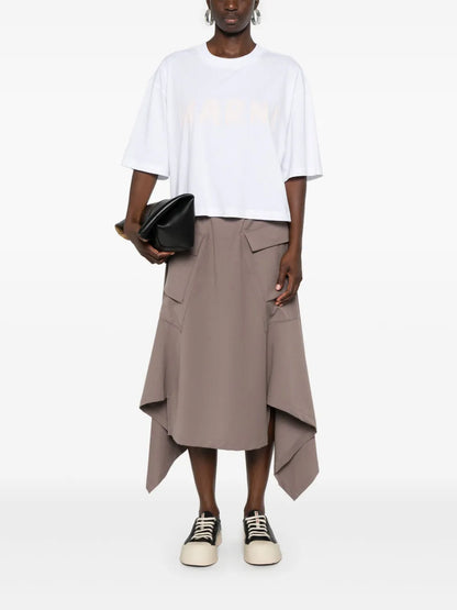 Cropped Organic Cotton T-Shirt