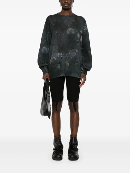 Floral-Print Cashmere Jumper